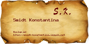 Smidt Konstantina névjegykártya